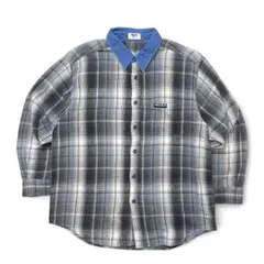 NCAA フランネルシャツ 日本製 コットン100 Lサイズ 古着