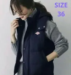 別注/DANTON×DOORS ダウンベスト/ブラック/SIZE36