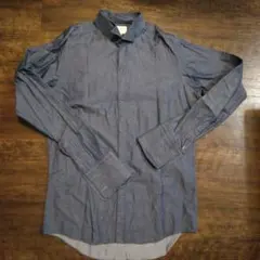 ORIHICA ダークブルー 長袖シャツ M(39-84)　ワイシャツ