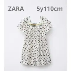 ZARAKIDS フラワーテクスチャードショートジャンプスーツ　5y110cm