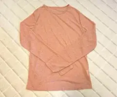 長袖 Tシャツ 透け感 ピンク レディース Lサイズ