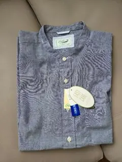Crocodile バンドカラーシャツ グレー 新品タグ付きのサムネイル