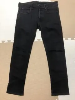 G-STRA RAW ブラックデニムパンツ