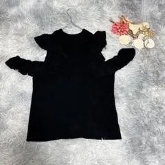 GRL グレイル（L）フリルオープンショルダーニット トップス 大人可愛い