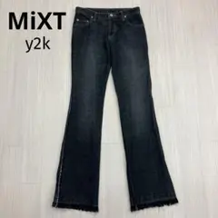 MiXT ミクスト フレア デニム パンツ ブーツカット サイドビジュー付き