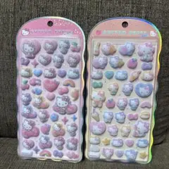 正規品　サンリオ　コットンパフィーシール　ハローキティ 2シート