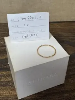 SHIHARA Line Ring 1.0 ゴールドリングのサムネイル