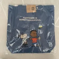 スヌーピー刺繍トートバッグ STARBUCKS PEANUTS