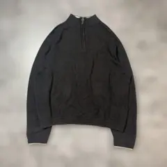 GEORGE ハーフジップ セーター XL 黒