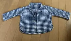 ミキハウス　80 長袖 シャツ チェック　羽織り