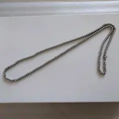 ナバホパール風 シルバー ボールネックレス ステンレス