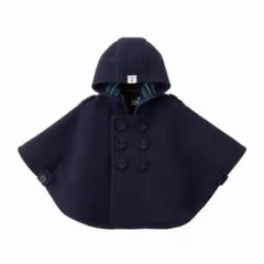 ミキハウス　ポンチョ　ネイビー　フリーサイズ