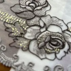 3m ラメ糸　チュールレース *お3-102