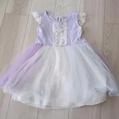 ラベンダー ワンピース 120cm フリル袖