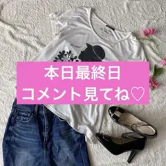 イング　INGNI ロゴT Tシャツ　半袖　カットソー　トップス　ホワイト　M