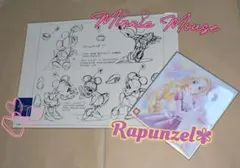 Disney Animation アートシート ミニー　ラプンツェル　色紙