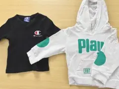 Champion トレーナー 90サイズ 黒 ノーブランドパーカー90サイズ白