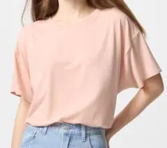 ユニクロ エアリズムシームレスT ピンク Sサイズ