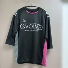 svolme プラクティスシャツ ブラック ピンクのサムネイル