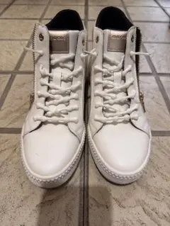 GEOX ホワイト ハイカットスニーカー　23.0cm