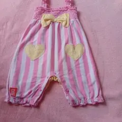 BABY DOLL ピンク ストライプ ロンパース