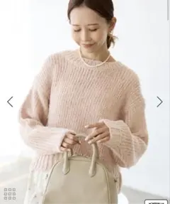 ラメリリーショートニットプルオーバー ピンク ロペピクニック