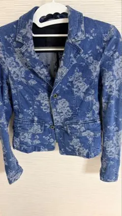 【激レア】ディーゼル ブラックゴールド 花柄 刺繍 デニム ジャケット 36 S