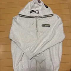 希少　XLARGE グレー ジップアップパーカー Mサイズ