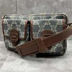 CELINE M05マカダム柄 ミニショルダーバッグ ブラゾン トリオンフ CELINE M05マカダム柄 ミニショルダーバッグ ブラゾン トリオンフ