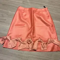 Riccimie 台形スカート コーラルピンク リボン オフィス 春夏のサムネイル