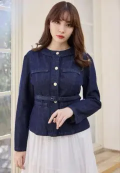 ジャケット・アウター Herlipto New Classic Belted Denim Jacket 2026年最新】Herlipto レディース Gジャン・デニムジャケット