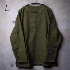 kinema pigment sleeping shirt オリーブ Lのサムネイル