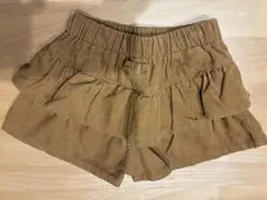 ブラウン フリルスカート　キュロット