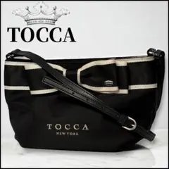 TOCCA ショルダーバッグ ポシェット リボン ナイロン 黒 【極美品】