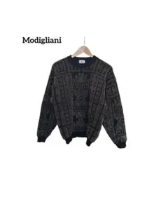 ★ Modigliani モディリアーニ 幾何学模様 総模様 ニット セーターのサムネイル