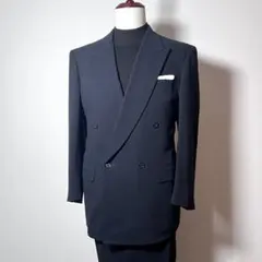 【極美品】LANVIN ダブルスーツ セットアップ ネイビー