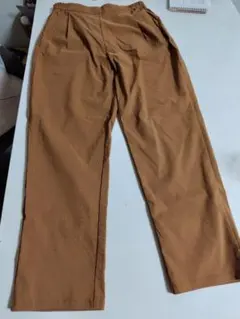 ブラウン ウエストゴム ストレートパンツ サイズL
