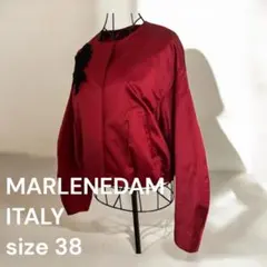【MARLENEDAM】ボンバージャケット　ショート丈　サテン　サイズ38