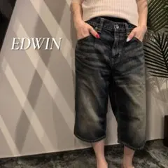 EDWIN 51445 サイズ30USED加工 クロップド丈デニムジーンズ