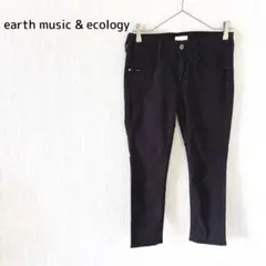 アースミュージック＆エコロジー スキニーパンツ 黒 M ストレッチ カジュアル