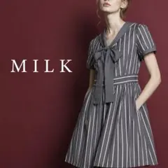 28美品　MILK ストライプ　ワンピースのサムネイル