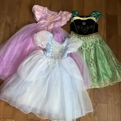ディズニー風ドレス3着　120.130cm