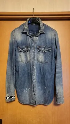 DIESELダークブルー デニムシャツ 長袖