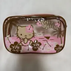 キティ　日焼けキティ　ハイビスカス　ポーチ　サンリオ