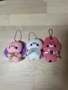 動物キャラクターぬいぐるみマスコット3点セット