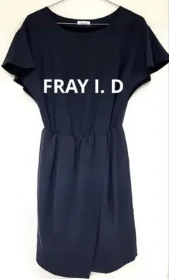 値下げ！FRAY.I.D ネイビー 袖フレアワンピース