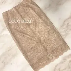 ココディール スカート　COCODEAL 膝丈スカート　レース　ピンクのサムネイル