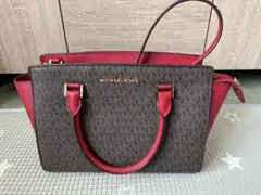 MICHAEL KORS ショルダーバッグ ブラウン/レッド