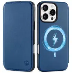 本革マグセーフ対応iPhoneケース ダークブルー