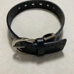 EDWIN 黒レザー穴あきデザインベルト